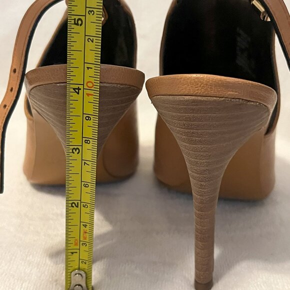 Coach Women’s Lanora Soft Grain Leather Open Toe Slingback Ginger  6.5M - Picture 4 of 14